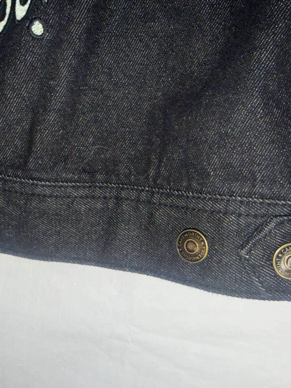 Cakeworthy Scooby-Doo Glow Denim Jacket featuring black corduroy material - Picture 13 of 16